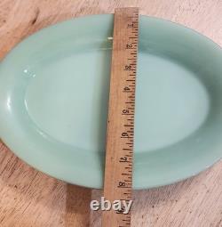 Set Of 4 Vintage FIRE KING Oval Jadeite Restaurant Ware Platters11 1/2 x 8