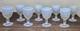 Set Of 8 Vintage Fenton Moonstone White French Opalescent Hobnail Water Goblets