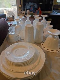 Set Of Vintage Indiana Milk Glass