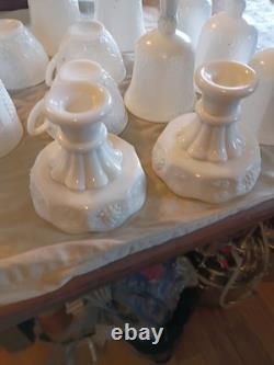 Set Of Vintage Indiana Milk Glass