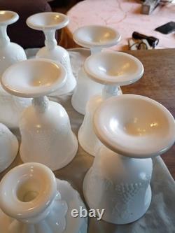 Set Of Vintage Indiana Milk Glass