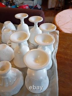 Set Of Vintage Indiana Milk Glass