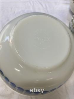 Set of 2 Vintage PYREX Dots Milk Glass Mixing Bowls 401 and402