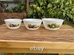 Set of 3 Bowl JAJ Pyrex Market Garden