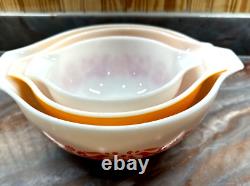 Set of 3 Vintage Pyrex Friendship Cinderella Nesting Mixing Bowls 443 442 441