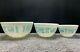 Set Of 3 Vintage Pyrex Turquoise Amish Butterprint Nesting Mixing Bowls #401-403