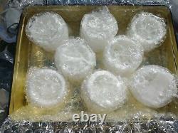 Set of 8 Fenton White Milk Glass Hobnail Napkin Rings