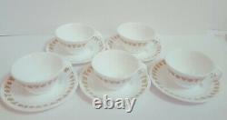Set of 90 Pcs CORELLE by CORNING BUTTERFLY Gold Cups Plates Serving Bowls EXC