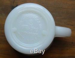 Super Rare AC Spark Plug GM Anchor Hocking Fire-King Milk Glass Mug, Vintage