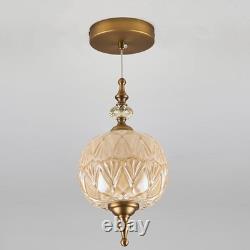 TLOLGT Vintage White Milk Glass Pendant Light 6.3 Hardwired