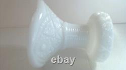 Thatcher McKee Concord Milk Glass 1951 Punch Bowl Made in USA 10 tall x 13 1/4