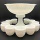 Thatcher Mckee Concord Milk Glass 1951 Punch Bowl Set 13 Pieces Made In Usa