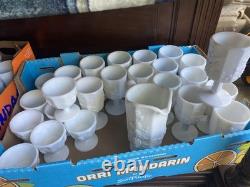 Three Boxes Beautiful Milk Glass