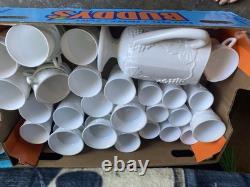 Three Boxes Beautiful Milk Glass