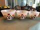 Three Vintage Fire King Tulip Mixing Bowls