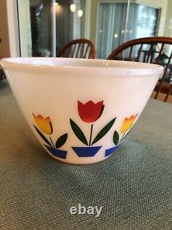 Three Vintage Fire King Tulip Mixing Bowls