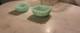 Two(2) Fenton Pastel Green Aqua Hobnail Glass Fruit Bowl. Stunning! Rare