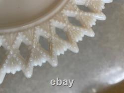 Uncommon 9 Kemple Milk Glass Plates Sheaf of Wheat Pattern