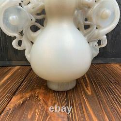 Unique Jack Ink studio translucent glass vase USA Vienna Austria Lobmeyr artist