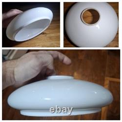Unusual Antique White Milk Glass Vintage electric Oil Lamp Light Shade