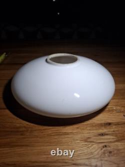Unusual Antique White Milk Glass Vintage electric Oil Lamp Light Shade