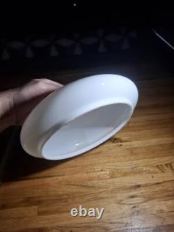 Unusual Antique White Milk Glass Vintage electric Oil Lamp Light Shade