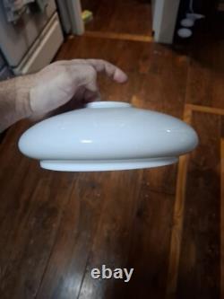 Unusual Antique White Milk Glass Vintage electric Oil Lamp Light Shade