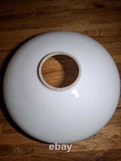 Unusual Antique White Milk Glass Vintage electric Oil Lamp Light Shade
