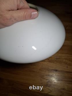 Unusual Antique White Milk Glass Vintage electric Oil Lamp Light Shade