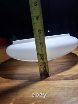 Unusual Antique White Milk Glass Vintage electric Oil Lamp Light Shade