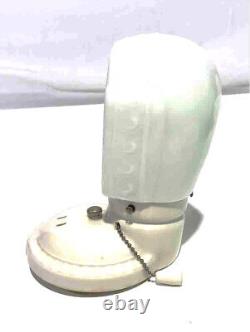 VINTAGE 1930's PORCELIER ART DECO WHITE PORCELAIN SCONCE With MILK GLASS SHADE