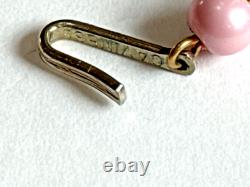VINTAGE ALICE CAVINESS 1950s Pink GOLD WHITE MILK GLASS BEAD BIB CHOKER NECKLACE