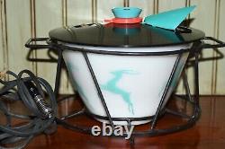 VINTAGE FIRE KING GAZELLE Mixing Bowl Saxony Health Glow Vaporizer Humidifier