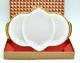 Vintage Fire King Milk Glass 3 Section Divided Dish 22k Gold Trim New In Box