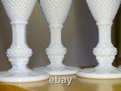 VINTAGE FOUR CHAMPAGNE GLASS MILK GLASS COLOR WHITE height 7,09
