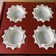 Vintage Indiana Glass Co Embassy Milk Glass Restaurant Ash Trays New In Box