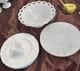 Vintage Milk Glass Originals Lot Toothpick Holder Snack Plate Cake Plate Compote