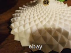 VINTAGE WESTMORELAND 14 New Old Stock Milk Glass Diamond SAWTOOTH COVERED