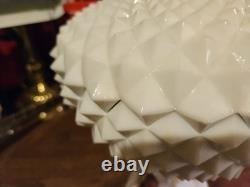 VINTAGE WESTMORELAND 14 New Old Stock Milk Glass Diamond SAWTOOTH COVERED