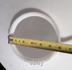 VTG 18 Art Deco White Milk Glass Diamond Shaped Hanging Light