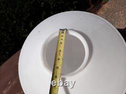 VTG 18 Art Deco White Milk Glass Diamond Shaped Hanging Light