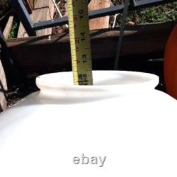 VTG 18 Art Deco White Milk Glass Diamond Shaped Hanging Light