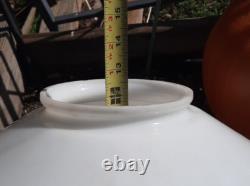 VTG 18 Art Deco White Milk Glass Diamond Shaped Hanging Light