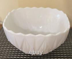 VTG 50s Hazel Atlas Punch Bowl Set Milk Glass Williamsport Pattern 13 PCS EUC