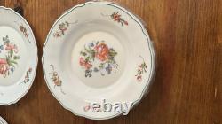 VTG Arcopal Provincial Milk Glass Floral Scalloped 7 Plates & 8 Bowls France