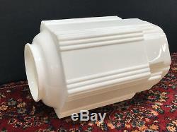 VTG Art Deco Skyscraper LARGE 16 Ceiling Light Shade / Globe White Milk Glass