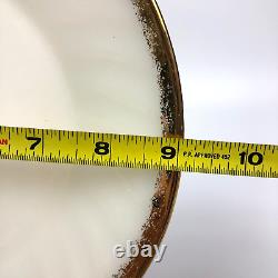 VTG FIRE KING White Milk Glass Swirl Gold Trim 24 PCS 4 Settings SEE DETAILS