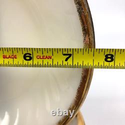 VTG FIRE KING White Milk Glass Swirl Gold Trim 24 PCS 4 Settings SEE DETAILS