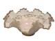Vtg Fenton Charleton Edge Hand Painted Roses Dish Pink Rose Milk Glass 8