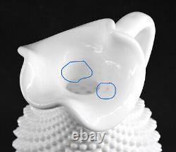 VTG Fenton Milk Glass Hobnail #3761 Decanter and Stopper 12 White